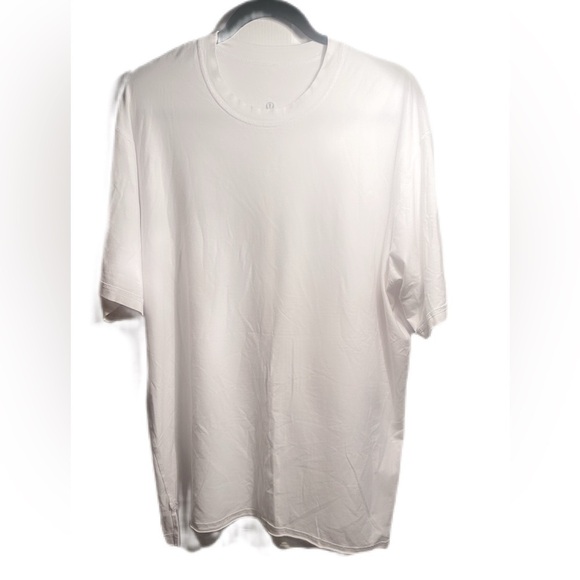 Lululemon oversized cream crewneck casual light athletic shrt sleeve shirt L - Picture 2 of 3